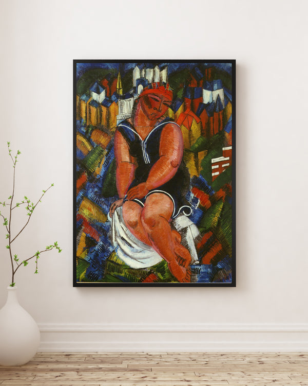 Raoul Dufy - Sainte-Adresse’te Küçük Banyo Yapan Figür poster