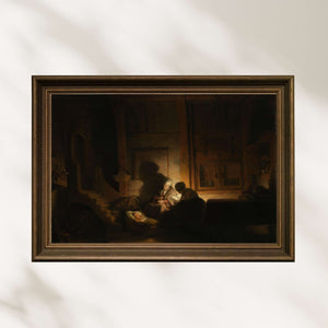 Rembrandt van Rijn - Gece Kutsal Aile Poster