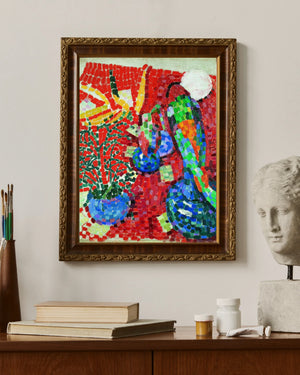 Robert Delaunay - Papağanlı Natürmort Fine Art Baskı