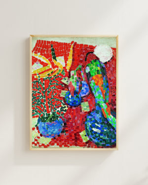 Robert Delaunay - Papağanlı Natürmort Fine Art Baskı