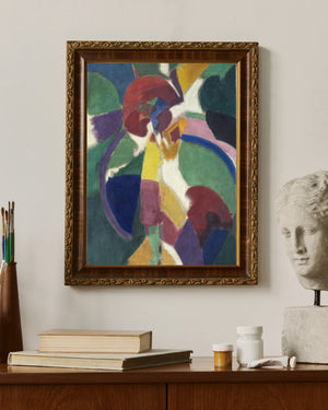 Robert Delaunay - Şemsiyeli Kadın Fine Art Baskı