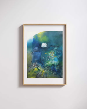 Roberto Matta - Mavi Kompozisyon fine art baskı
