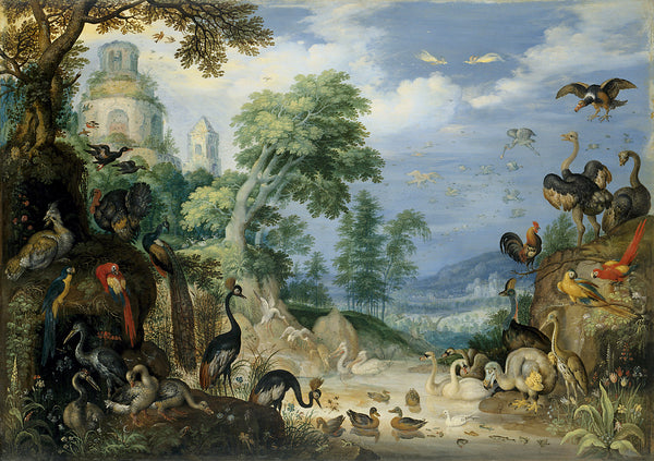 Roelant Savery – Landscape with Birds painting