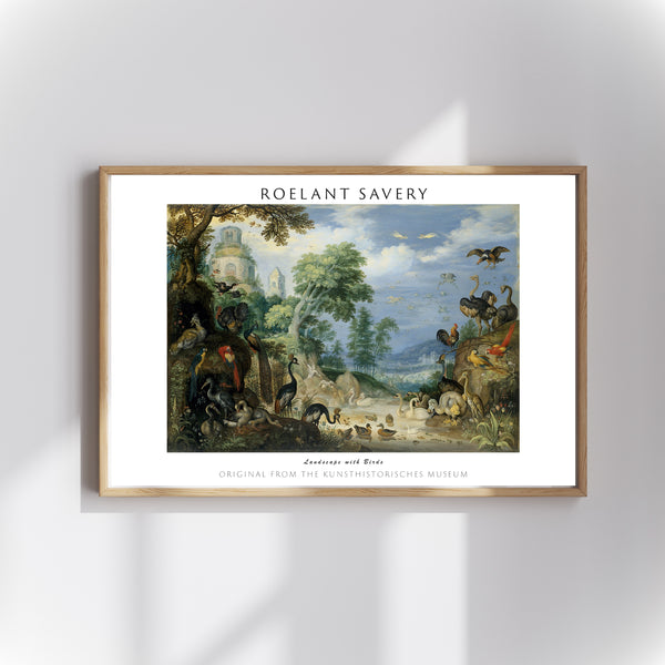 Roelant Savery – Landscape with Birds Poster