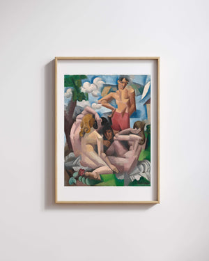 Roger de La Fresnaye - Banyo Yapanlar Fine Art Baskı
