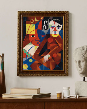 Rudolf Ausleger - Ay ile Maymun Fine Art Baskı