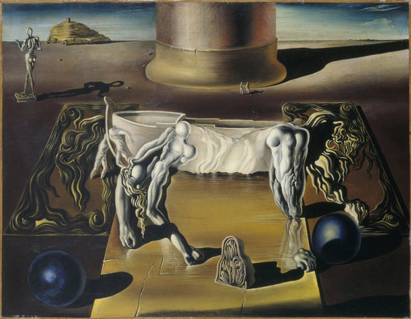 Salvador Dalí - Görünmez Aslan At ve Uyuyan Kadın tablo