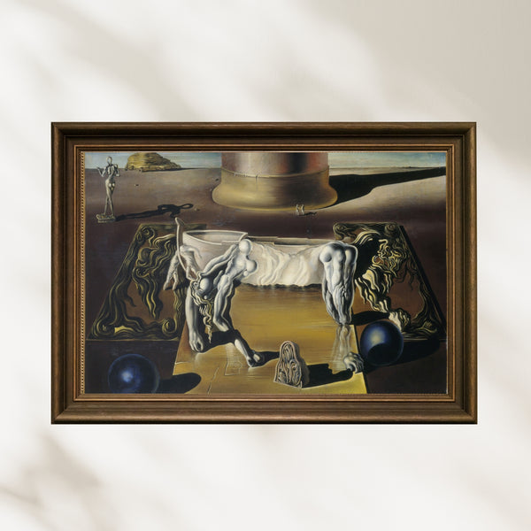 Salvador Dalí - Görünmez Aslan At ve Uyuyan Kadın poster