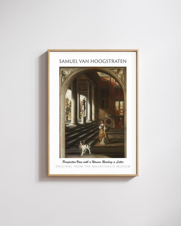 Samuel van Hoogstraten-Mektup Okuyan Kadınla Perspektif Manzara