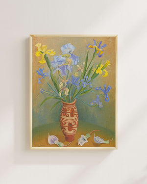 Anonim - Süsenlerle Natürmort fine art baskı