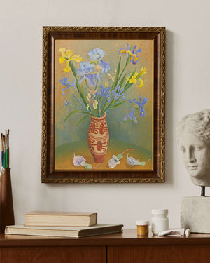 Anonim - Süsenlerle Natürmort fine art baskı