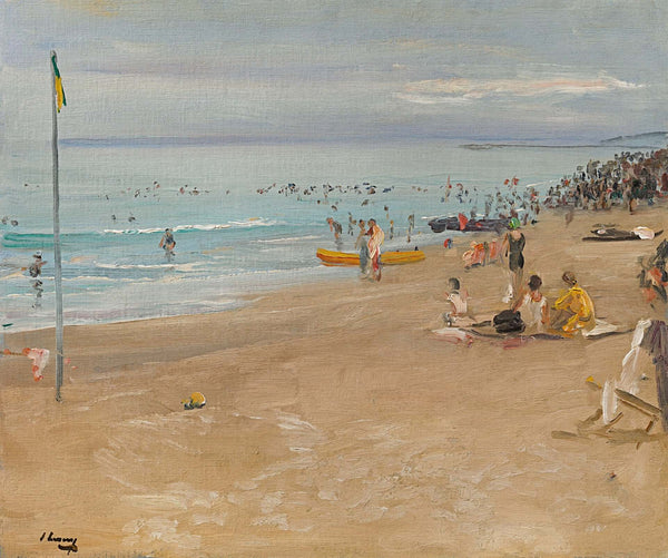 Sir John Lavery - Deauville Sahili - Sabah Fine Art Baskı