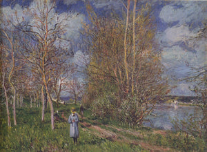 Alfred Sisley - İlkbaharda Küçük Çayırlar Fine Art Baskı
