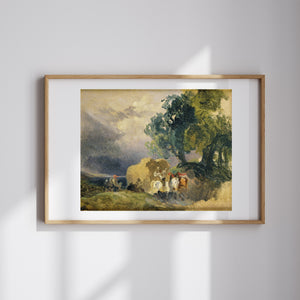 Friedrich Gauermann - Study for Harvest Wagon in a Storm