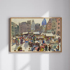 Oskar Laske - Flea Market at Mainz Brand Square