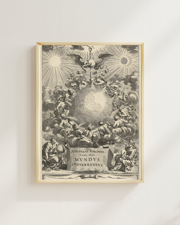 Theodor Matham - Dünyaya Üfleyen Kişileştirilmiş Rüzgârlar Fine Art Baskı