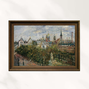 Theodor von Hörmann - Prag Görünümü Fine Art Baskı