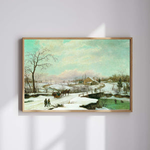 Thomas Birch - Philadelphia Kış Manzarası Fine Art Baskı