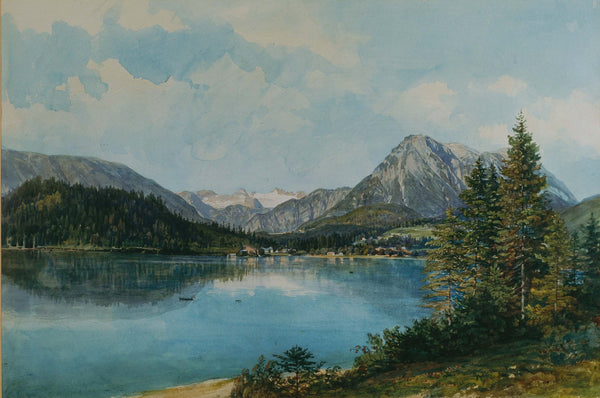 Thomas Ender - Dachstein ile Altaussee Gölü Fine Art Baskı