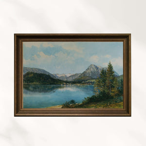 Thomas Ender - Dachstein ile Altaussee Gölü Fine Art Baskı