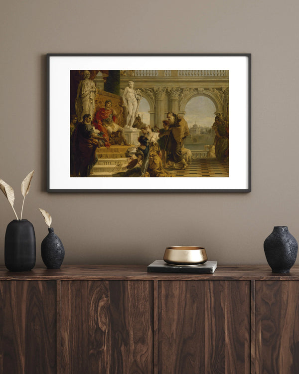 Giovanni Battista Tiepolo - Maecenas’ın Özgür Sanatları İmparator Augustus’a Sunuşu Çerçeve