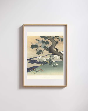 Tsukioka Kōgyo - Ağaç ve Krizantemler fine art baskı
