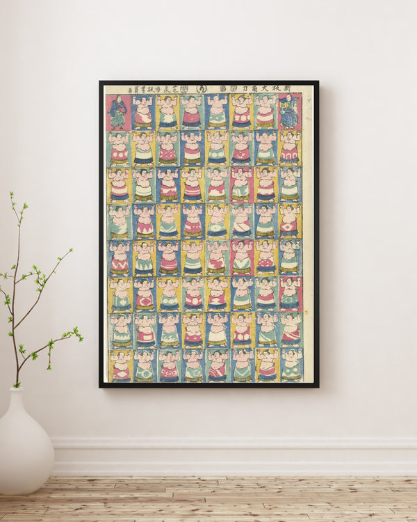 Utagawa Yoshikazu - Sumo Güreşçileri