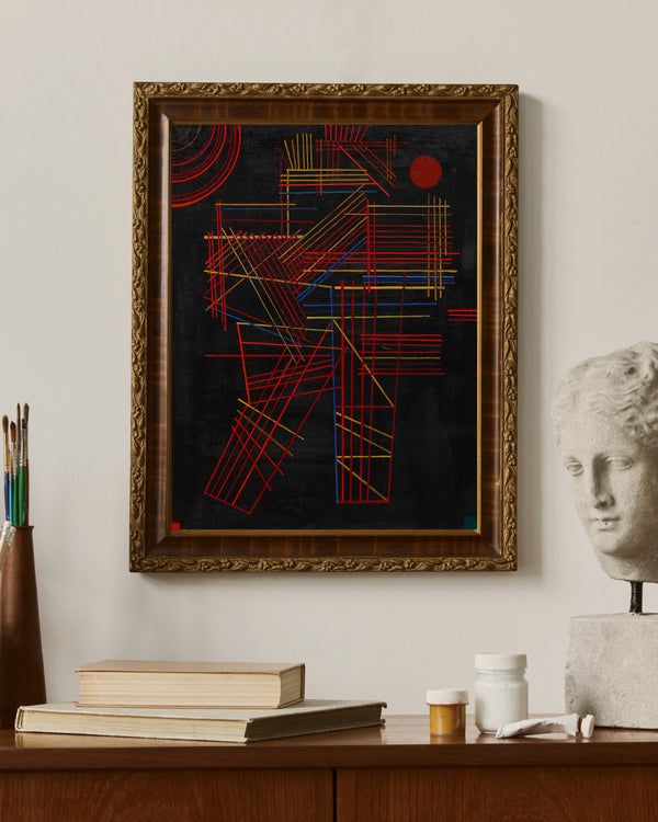 Wassily Kandinsky - Renkli Çubuklar Çerçeve
