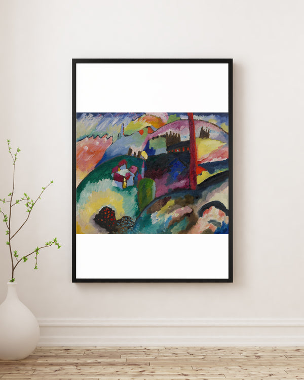 Wassily Kandinsky - Fabrika Bacalı Manzara Çerçeve