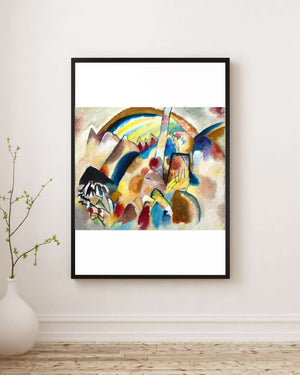 Wassily Kandinsky - Kırmızı Lekeli Manzara No. 2 Çerçeve