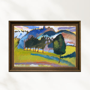 Wassily Kandinsky - Dalgalı Tepelerle Manzara poster
