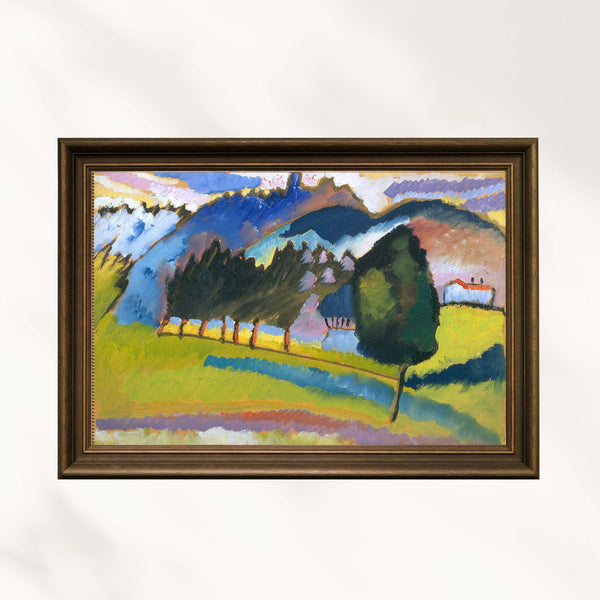 Wassily Kandinsky - Dalgalı Tepelerle Manzara poster