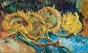 Vincent van Gogh - Tohuma Dönmüş Dört Ayçiçeği fine art baskı