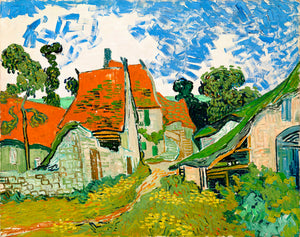 Vincent van Gogh - Auvers-sur-Oise'da Bir Sokak fine art baskı