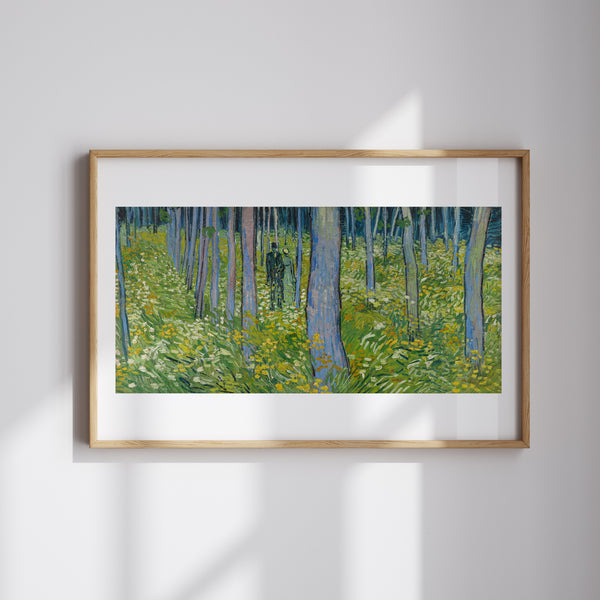 Vincent van Gogh - İki Figürle Orman Altı fine art baskı