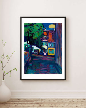 Wassily Kandinsky - Murnau Obermarkt'taki Evler Fine Art Baskı