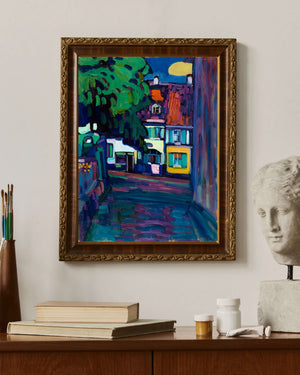 Wassily Kandinsky - Murnau Obermarkt'taki Evler Fine Art Baskı