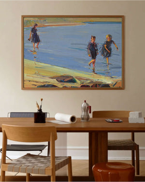 Suda Yürüyen Figürler Fine Art Baskı