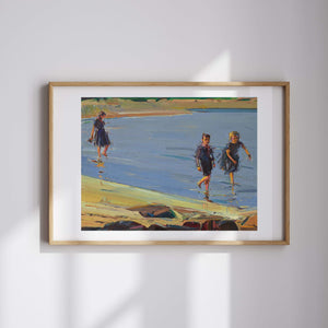 Suda Yürüyen Figürler Fine Art Baskı