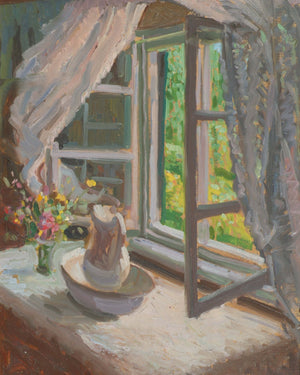 Wilhelm Legler - Lavabolu Pencere fine art baskı