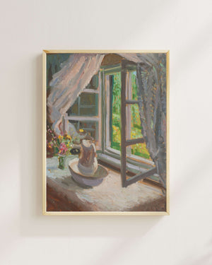 Wilhelm Legler - Lavabolu Pencere fine art baskı