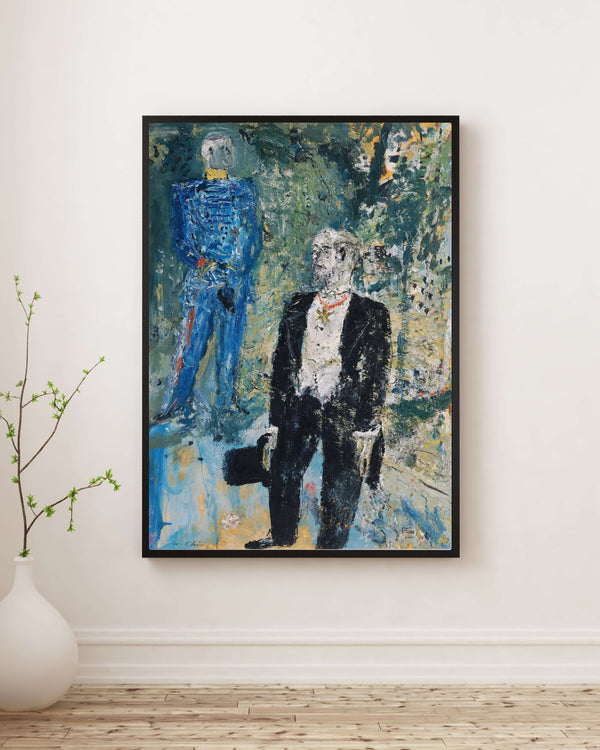 Wilhelm Thöny - General ve Fraklı Adam fine art baskı