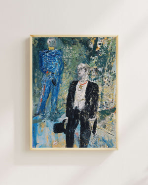 Wilhelm Thöny - General ve Fraklı Adam fine art baskı