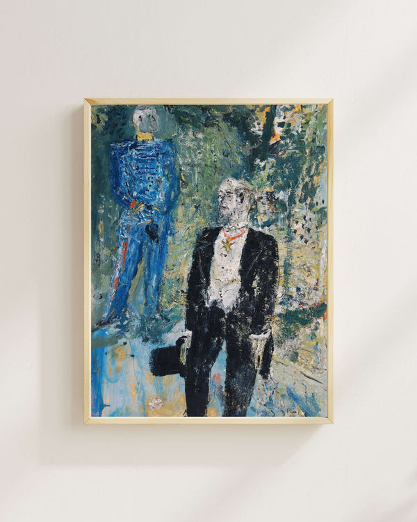 Wilhelm Thöny - General ve Fraklı Adam fine art baskı