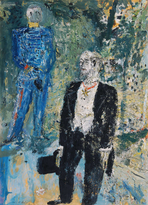 Wilhelm Thöny - General ve Fraklı Adam fine art baskı