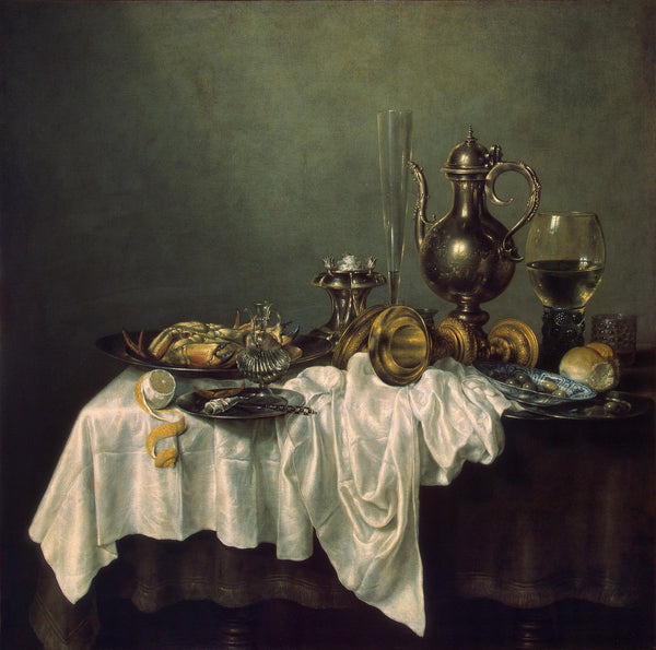 Willem Claesz. Heda - Yengeçli Kahvaltı tablo