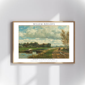 Willem Roelofs - Hâga Çevresinde Manzara poster