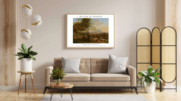 Willem de Heusch-İtalya’da Dağlık Nehir Manzarası