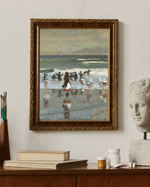 Winslow Homer - Sahil Sahnesi Fine Art Baskı