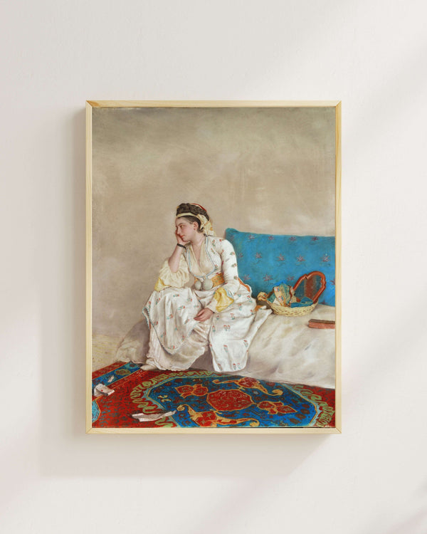 Jean-Étienne Liotard - Türk Giysili Kadın Fine Art Baskı
